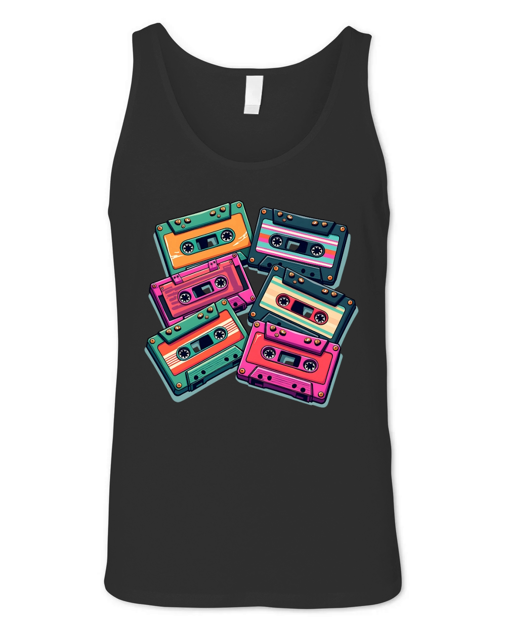 Colorful Cassette Tape Unisex Jersey Tank