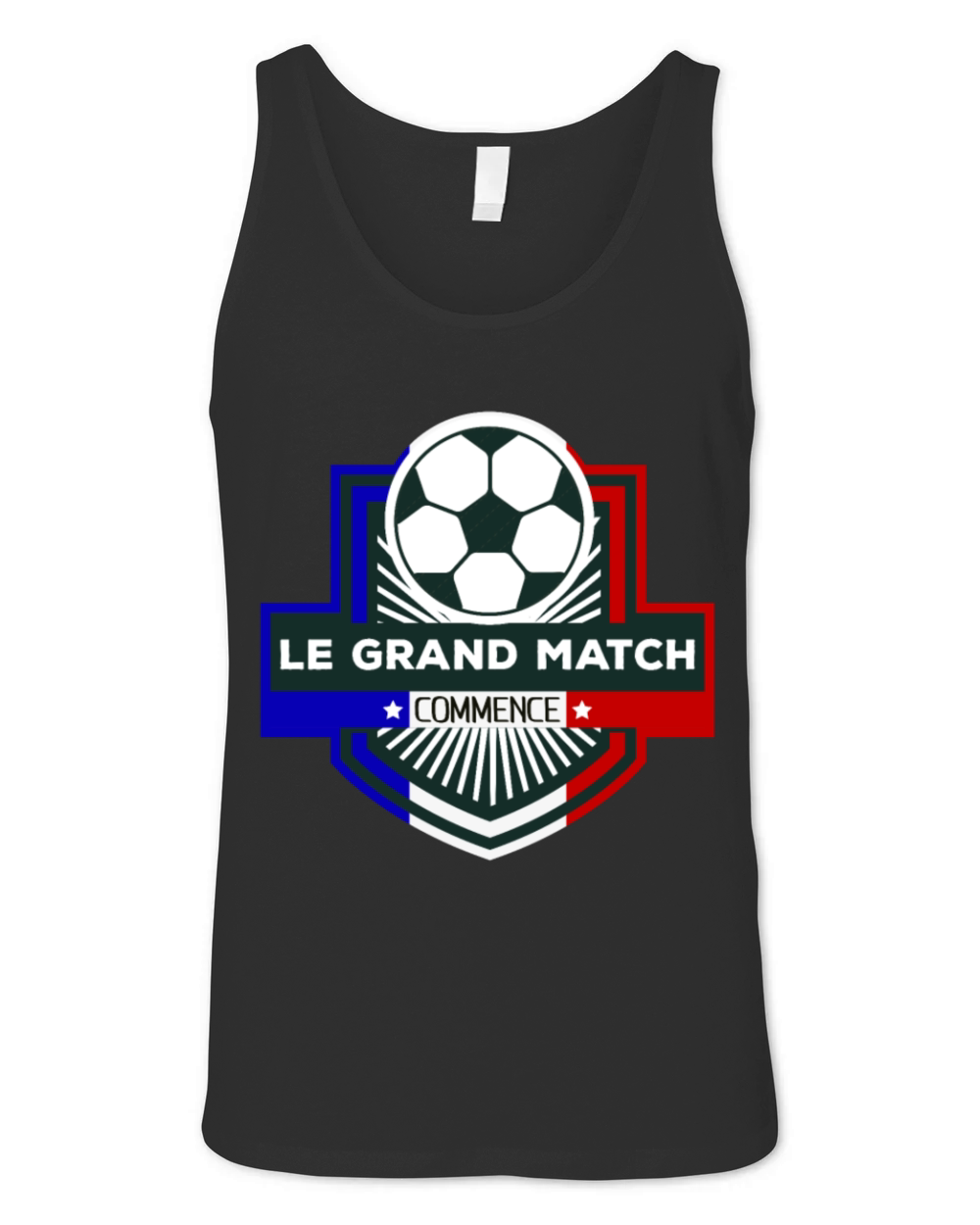 Frankreich the big game begins Unisex Jersey Tank