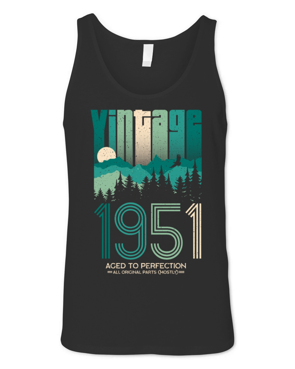 Vintage 1951 Birthday Born in 51 Retro Unisex Jersey Tank