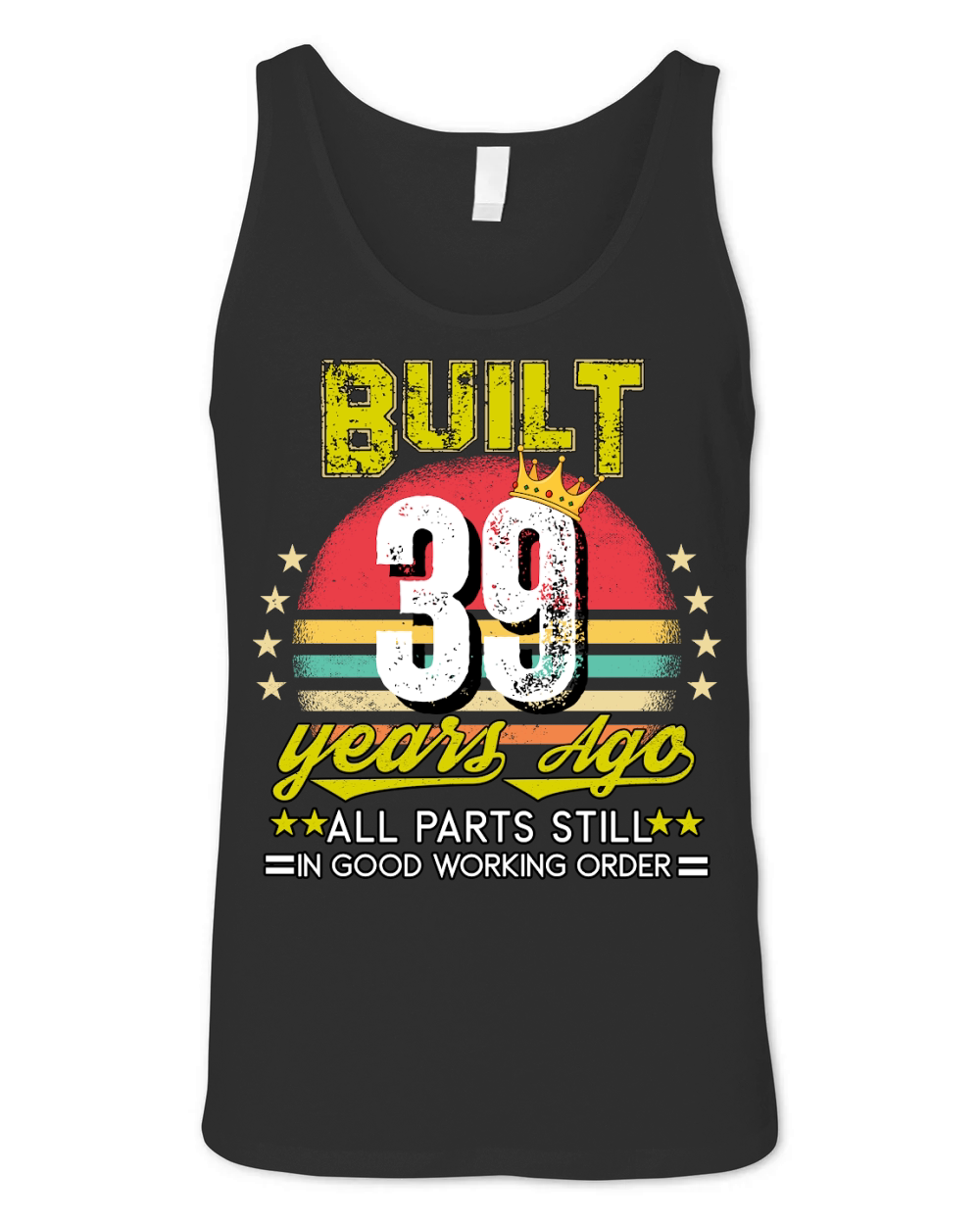 Vintage Birthday 39 Unisex Jersey Tank