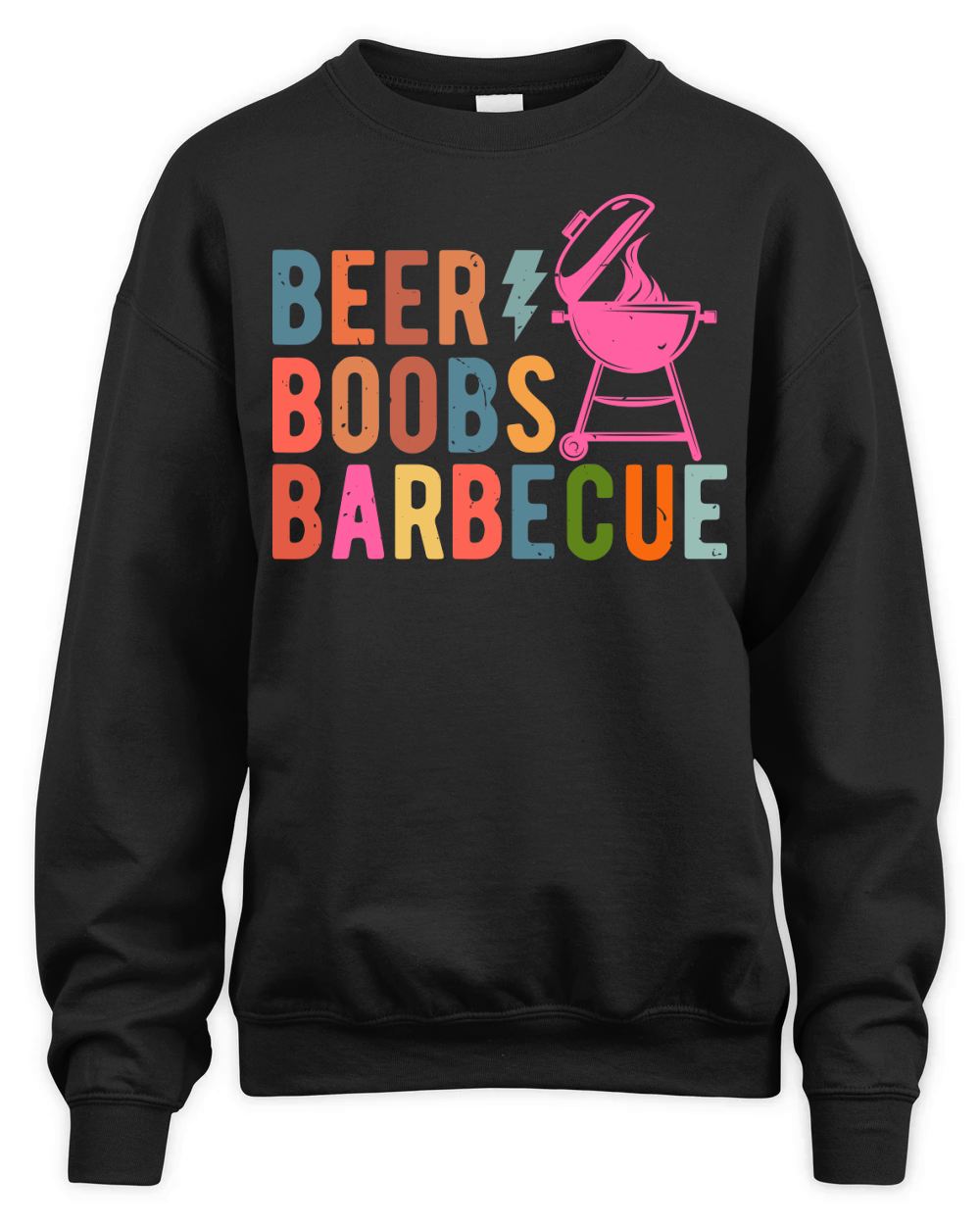 Beer Boobs Barbecue Unisex Premium Crewneck Sweatshirt