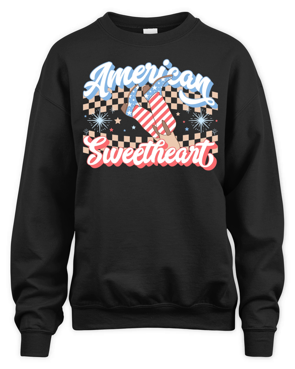 Coquette american mama Retro 4th of july300 Unisex Premium Crewneck Sweatshirt