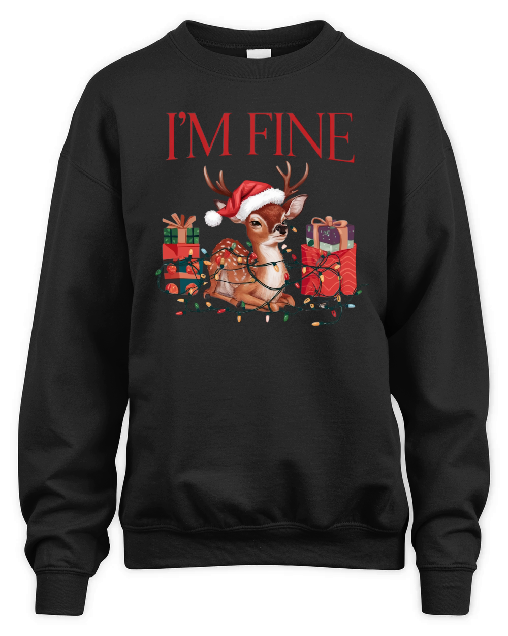 Im fine Animal Christmas Unisex Premium Crewneck Sweatshirt