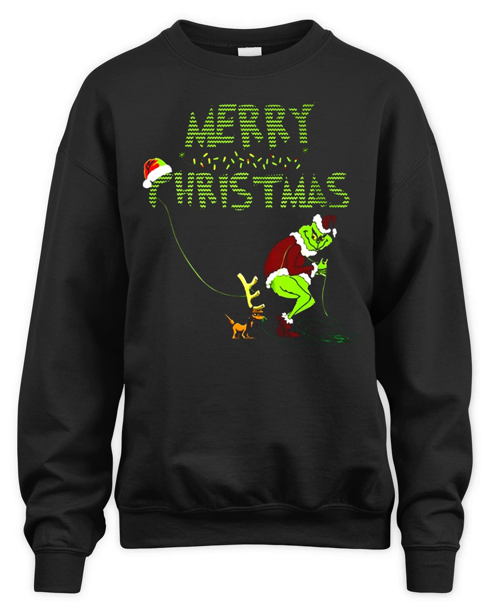 Merry Christmas Grinch Unisex Premium Crewneck Sweatshirt