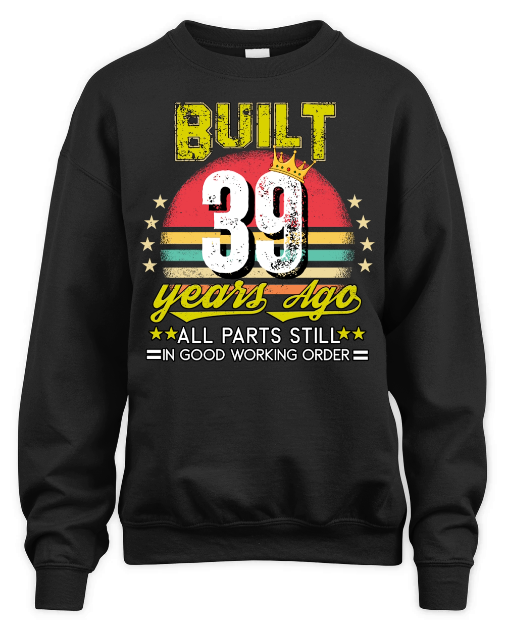 Vintage Birthday 39 Unisex Premium Crewneck Sweatshirt