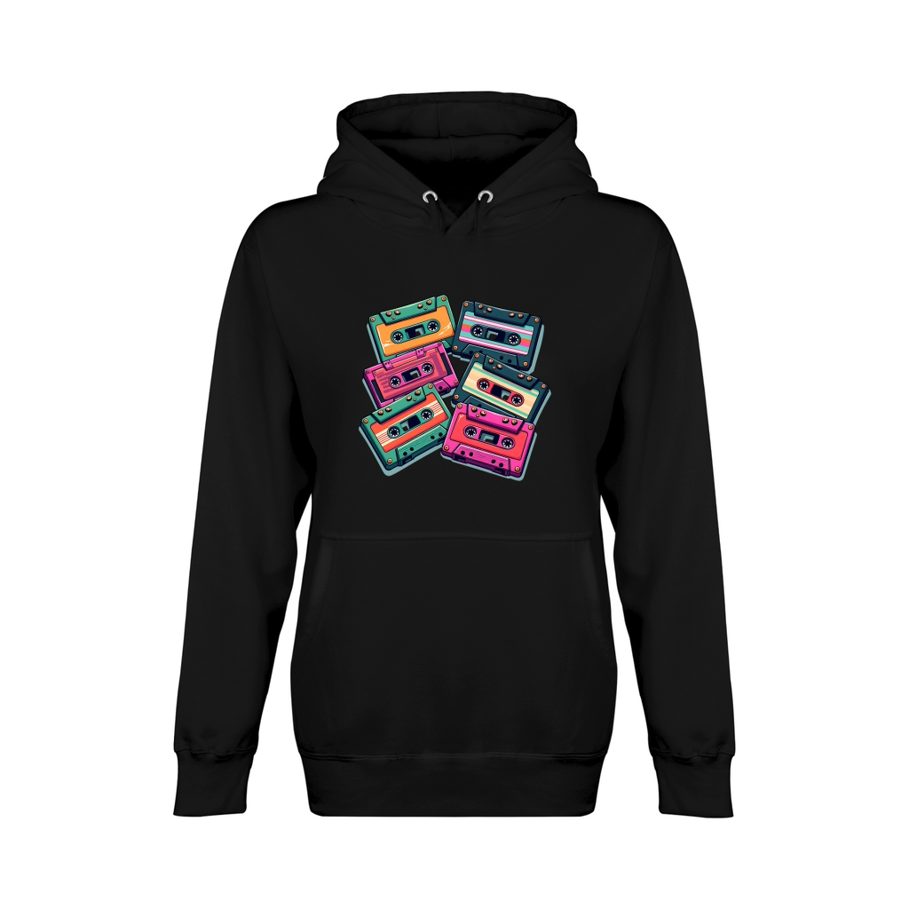 Colorful Cassette Tape Unisex Premium Pullover Hoodie