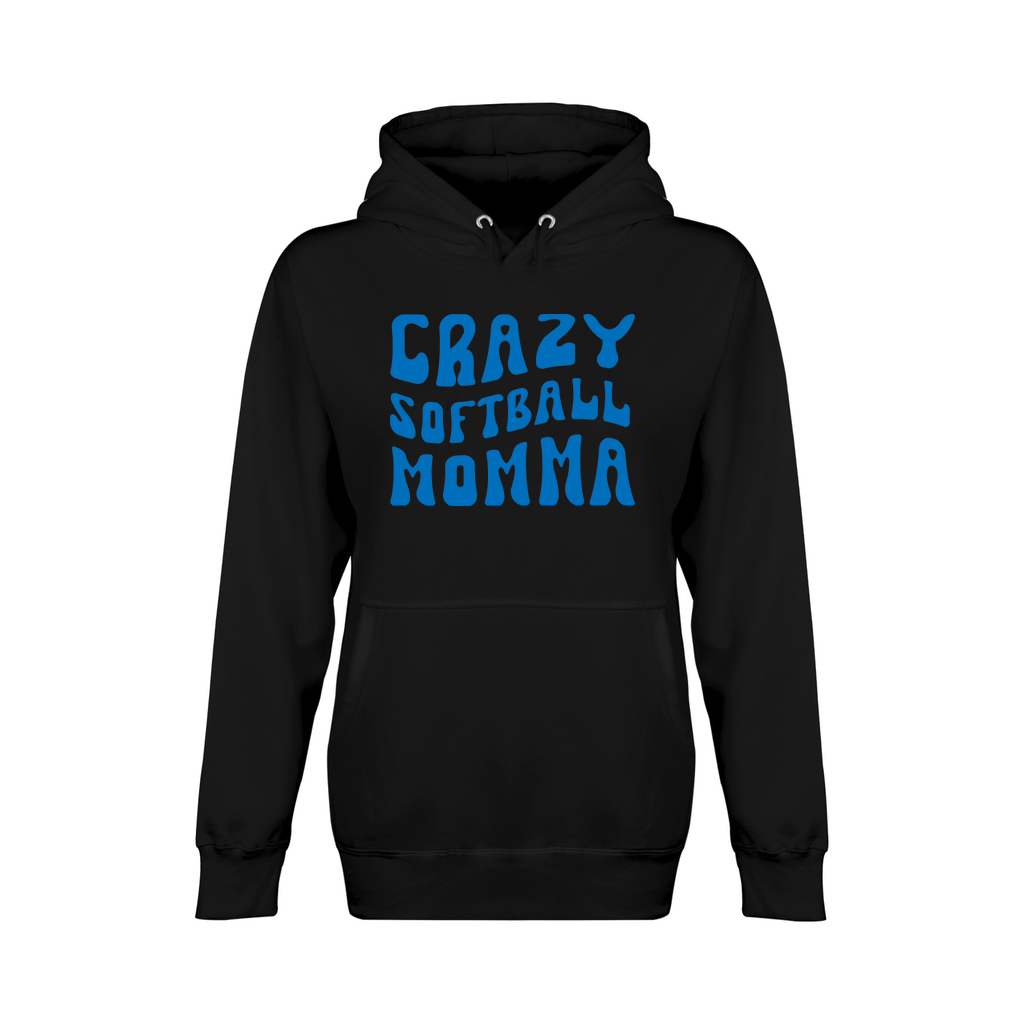 Crazy Softball Momma Unisex Premium Pullover Hoodie