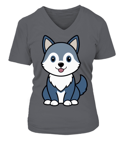 Alaskan Klee Kai 03 V-neck T-Shirt Woman
