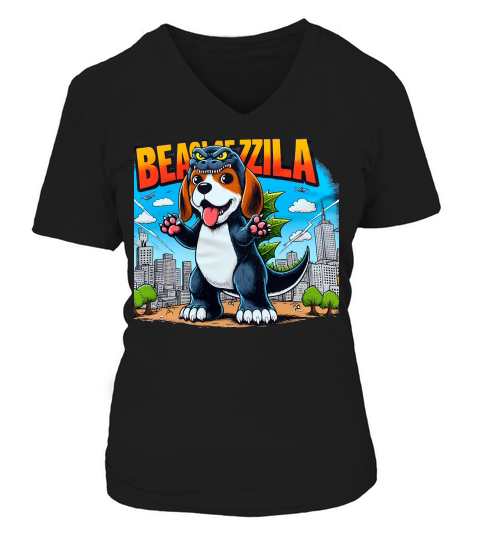 dogzilla (25) V-neck T-Shirt Woman