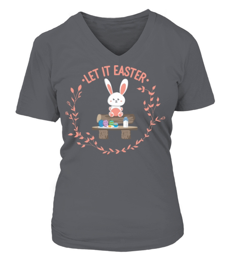 easter easter tree bunny easter bunny V-neck T-Shirt Woman