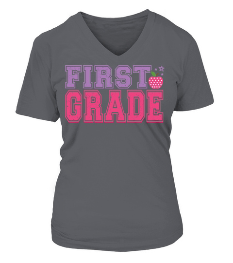 first grade color V-neck T-Shirt Woman