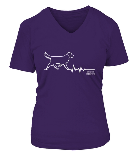 Golden Retriever V-neck T-Shirt Woman