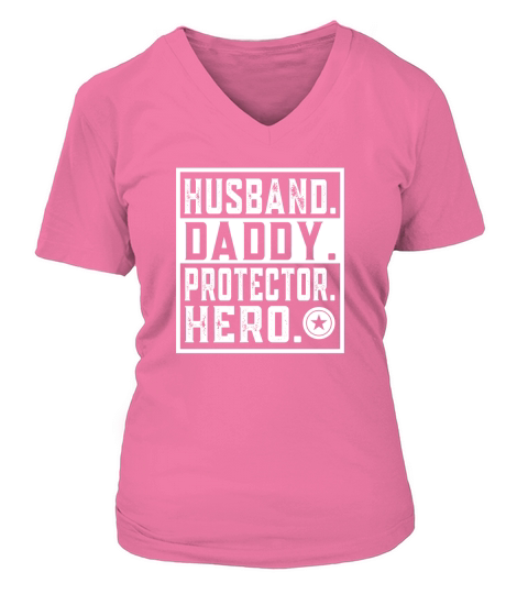 Husband daddy protector hero 05 V-neck T-Shirt Woman