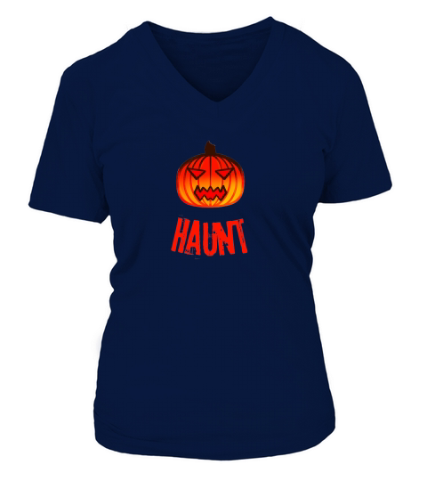 Pumpkin Haunt V-neck T-Shirt Woman