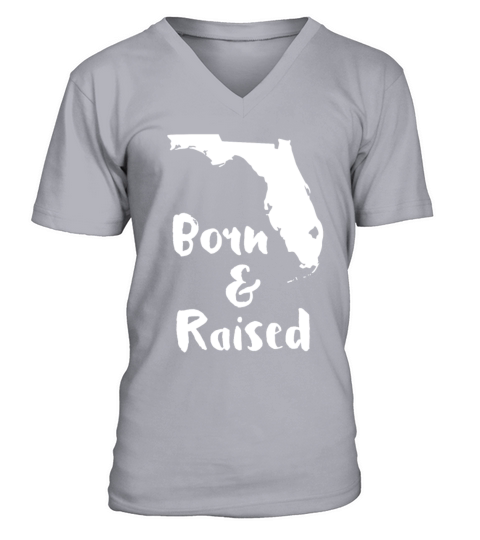 Florida Born and Raised State T-shirt V-Neck T-shirt