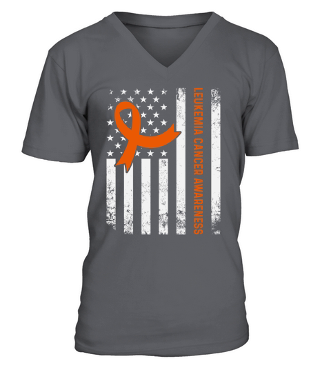 Leukemia Cancer Awareness 04 V-Neck T-shirt