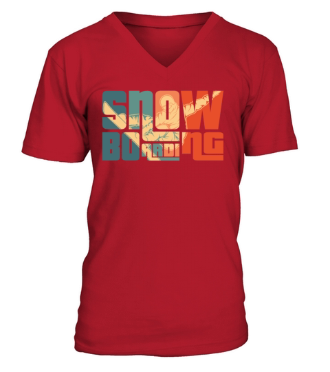 Retro Snowboarding Snowboard Vintage Snowboarder V-Neck T-shirt