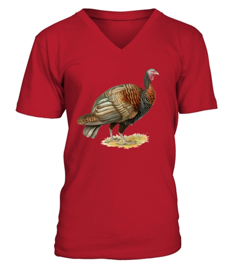 Thanksgiving Funny Turkey 13 V-Neck T-shirt