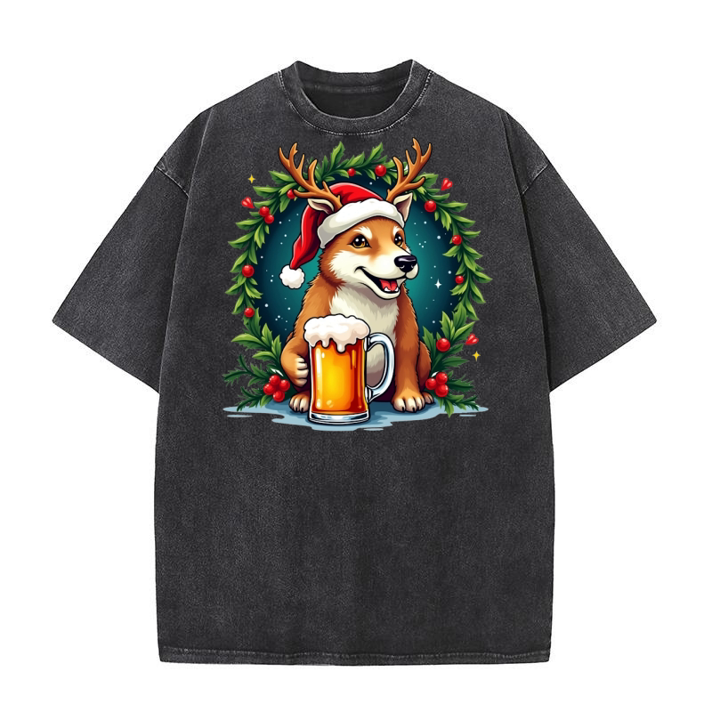 Animal Beer Christmas Sublimation Bundle 18 Washed T-Shirt
