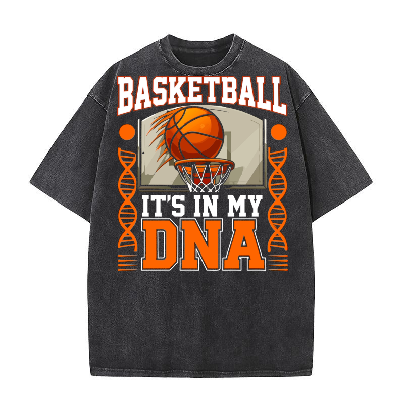 Basketball Its In My Dna 02 Washed T-Shirt