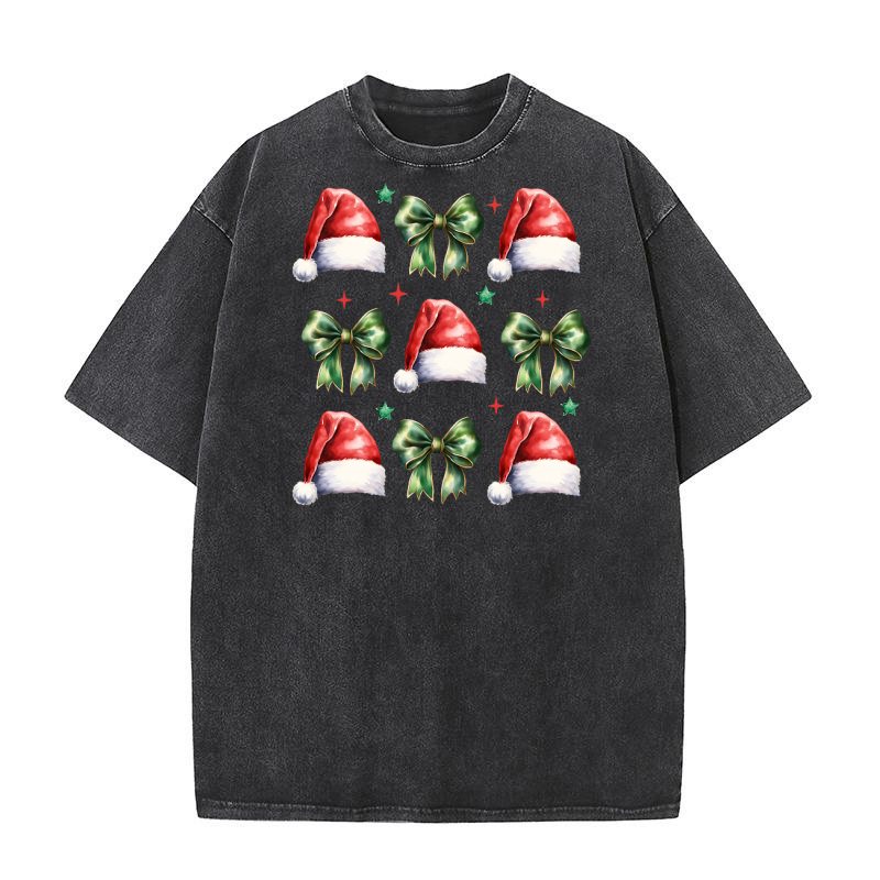 coquette santa hat 4 Washed T-Shirt