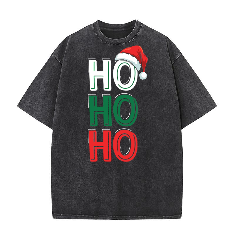 Ho Ho Ho Christmas Washed T-Shirt