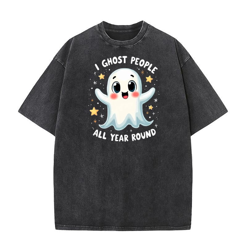 I Ghost People All Year Round Washed T-Shirt