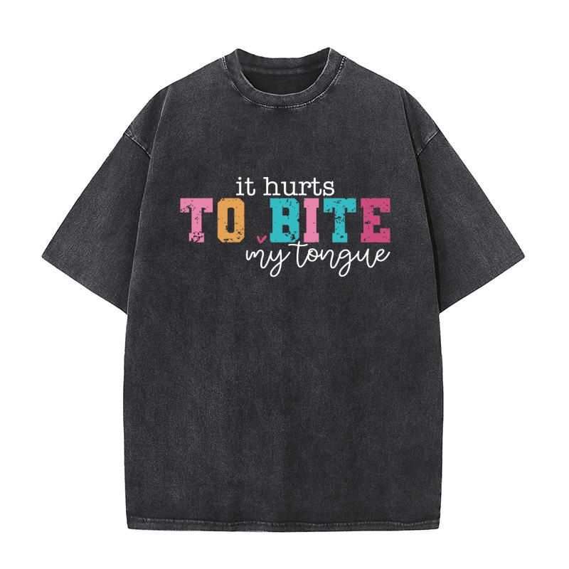 I Speak My Mind Sarcasm Sleeve 2 Washed T-Shirt