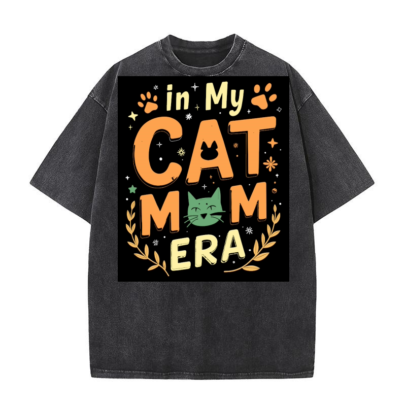 In my cat mom ear Washed T-Shirt