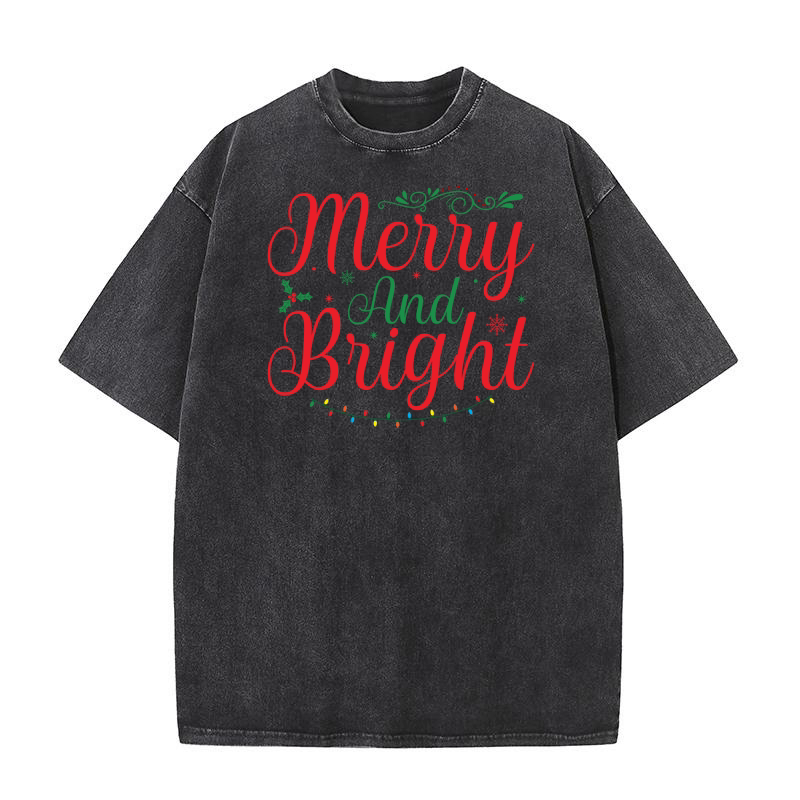 Merry and bright Washed T-Shirt