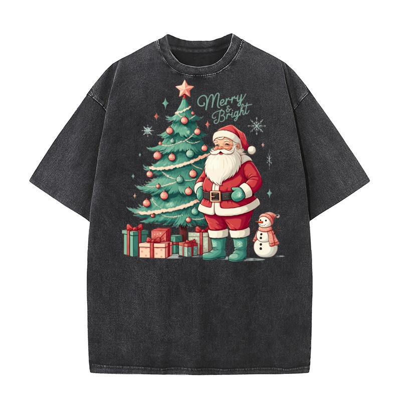 Merry Bright Mint Christmas 03 Washed T-Shirt