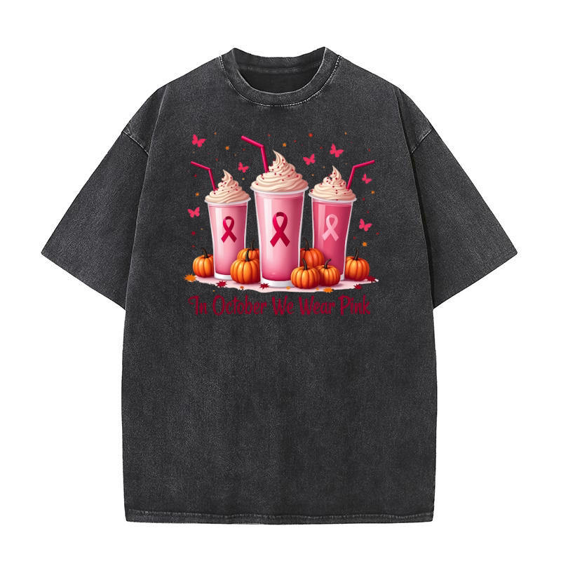 October Pink Milkshake Washed T-Shirt