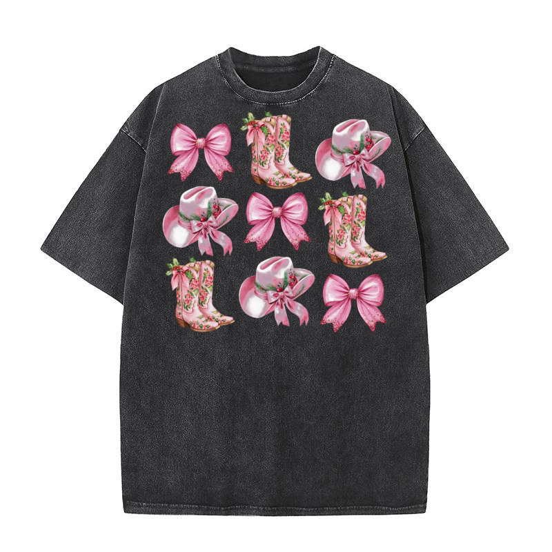 pink coquette western Washed T-Shirt