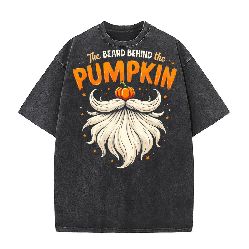 The Beard Behind The Pumpkin Washed T-Shirt