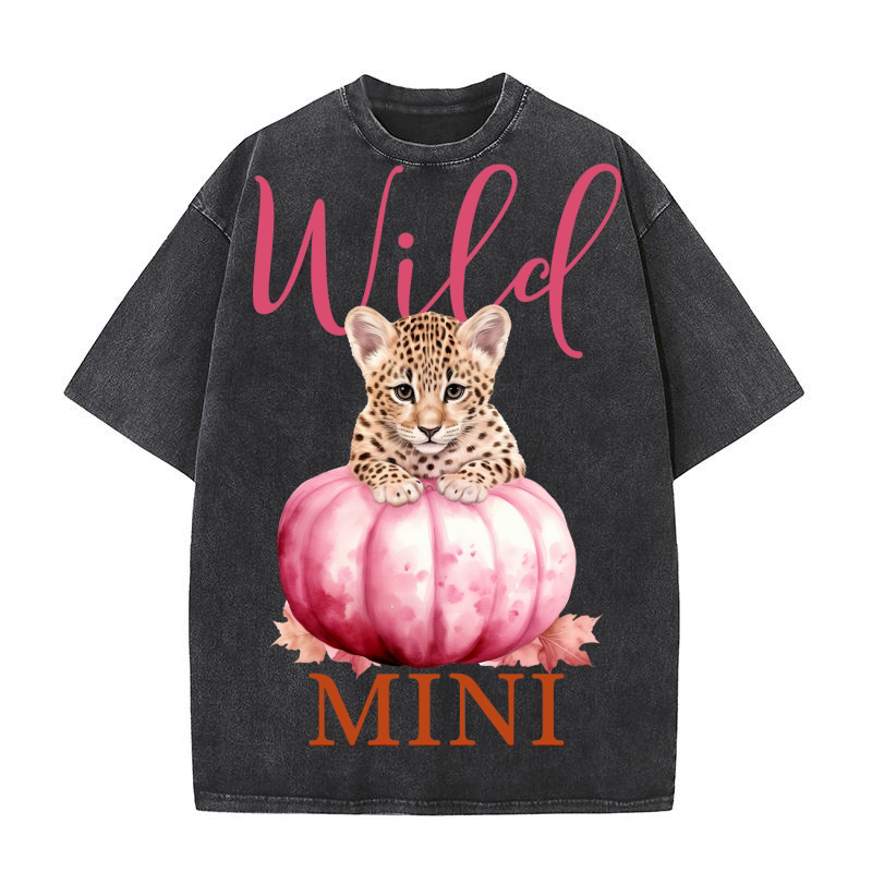 Wild Mini Pink Leopard Washed T-Shirt