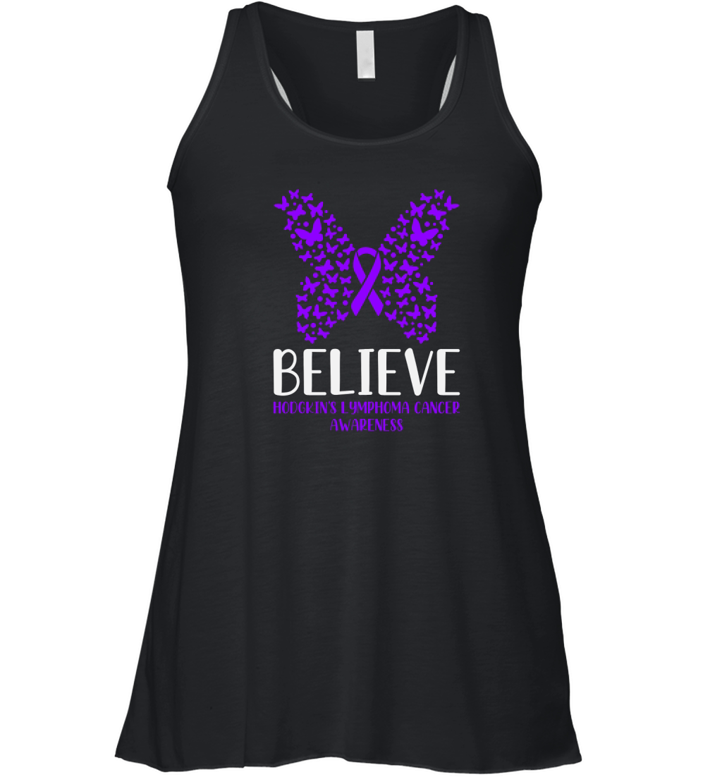 Believe Hodgkins Lymphoma Cancer Awareness Women's Flowy Tank Top