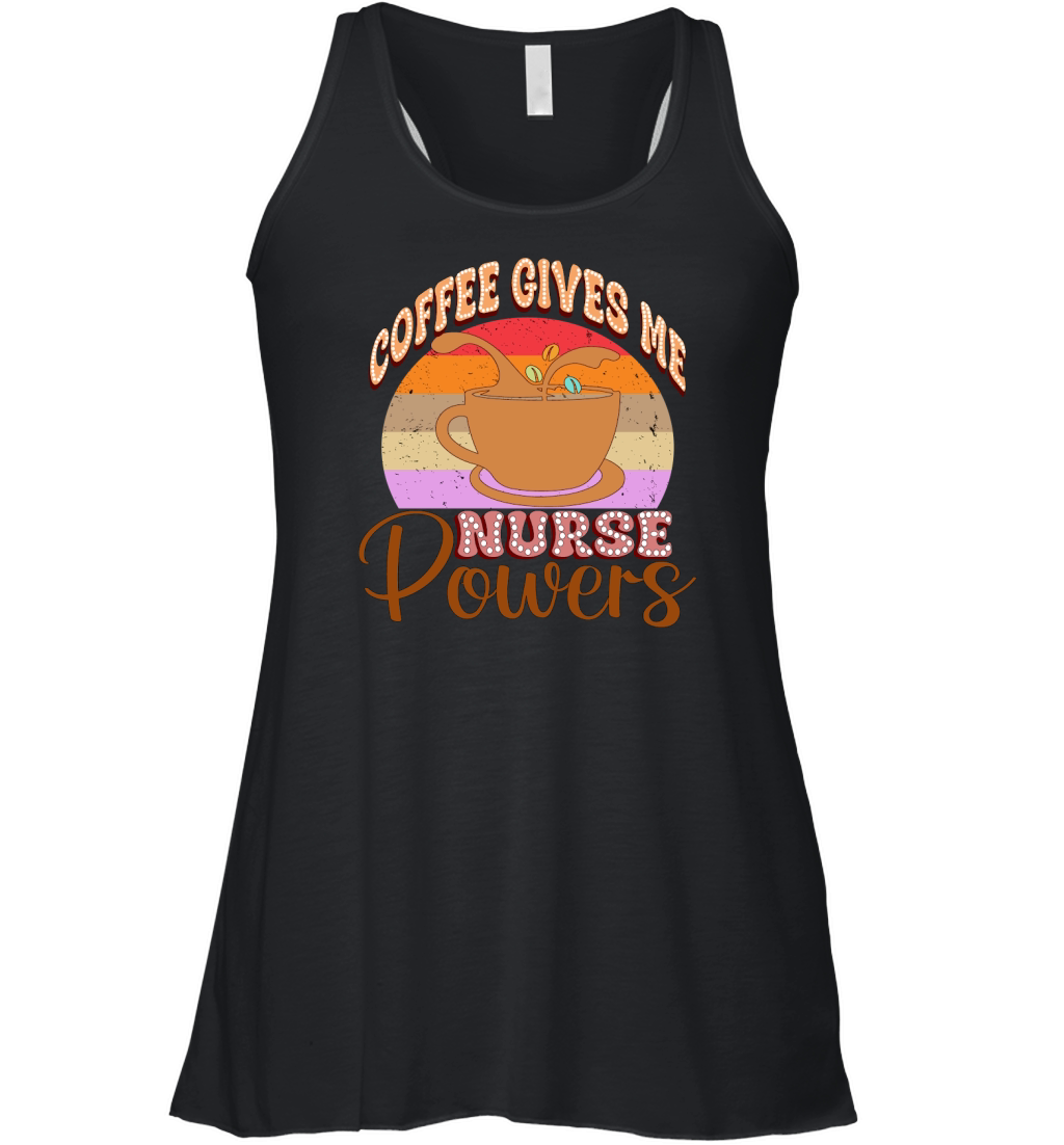Coffee Gives Me Nurse Powers ,christmas Women's Flowy Tank Top