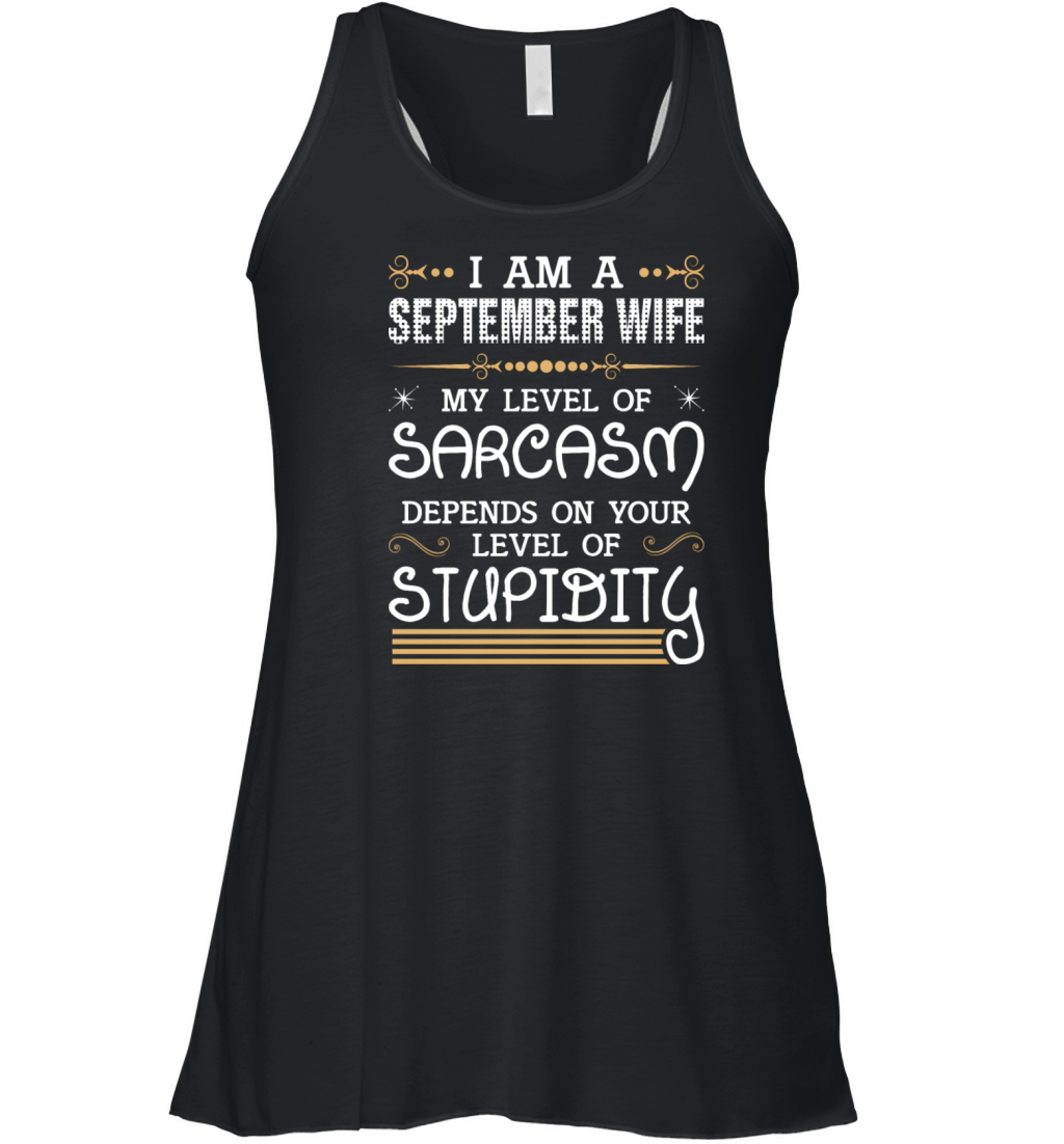 I Am An September Wife Women's Flowy Tank Top