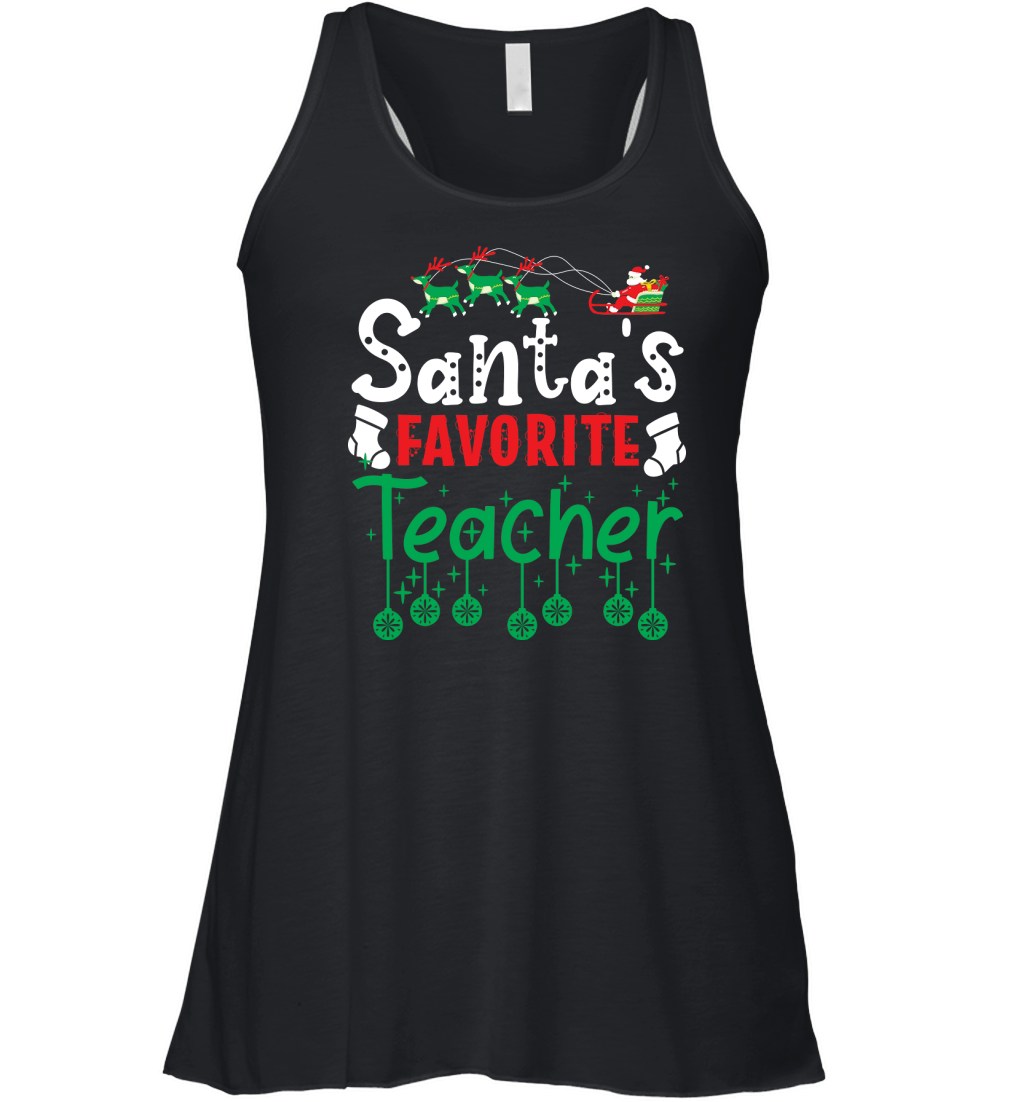 Santas Favorite Teacher 14 Women's Flowy Tank Top