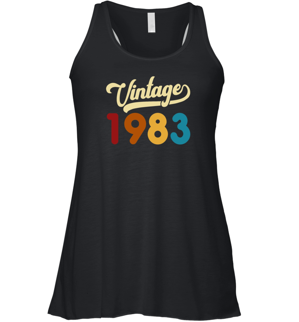 Vintage 1983 Retro Style 38th Birthday Gift Women's Flowy Tank Top