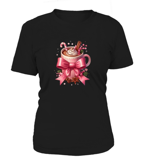 Christmas Pink Coquette Fancy Bow Clipart (1) Women's T-Shirt