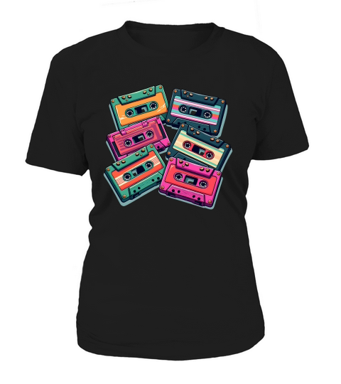 Colorful Cassette Tape Women's T-Shirt