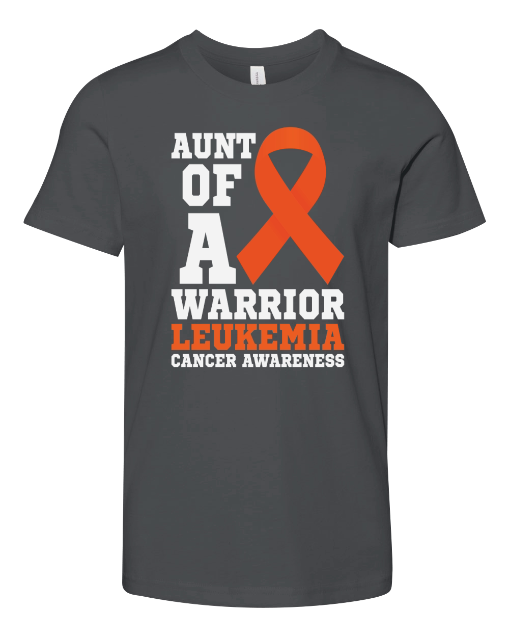 Aunt of A warrior, Leukemia Cancer awareness Youth Unisex Jersey Tee