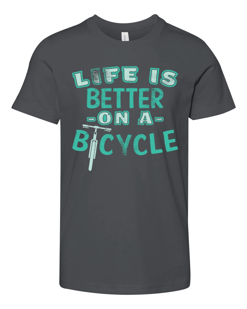 Life is better on a bicycle Gift Quote Youth Unisex Jersey Tee