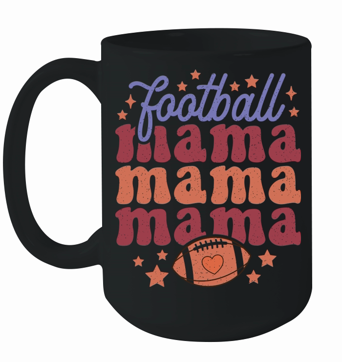 Football mama color grunge Ceramic Mug