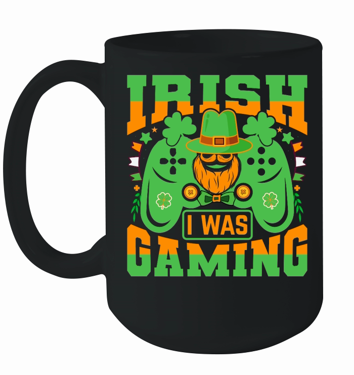 irish i was gaming t shirt design Ceramic Mug