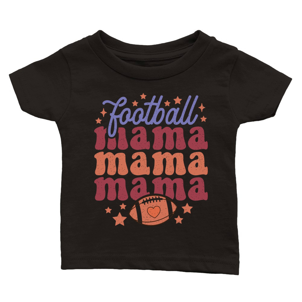 Football mama color grunge Classic Baby Crewneck T-shirt