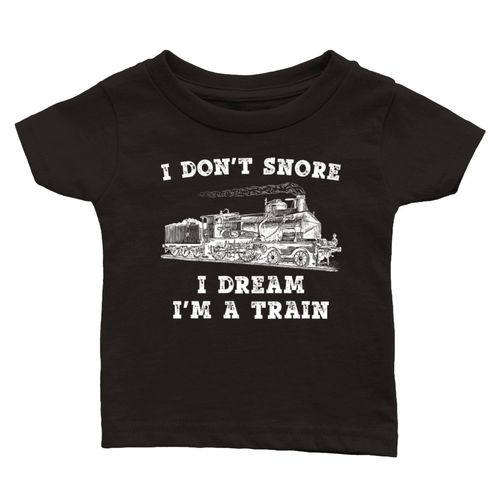 Funny Model Train Engineer Conductor Classic Baby Crewneck T-shirt