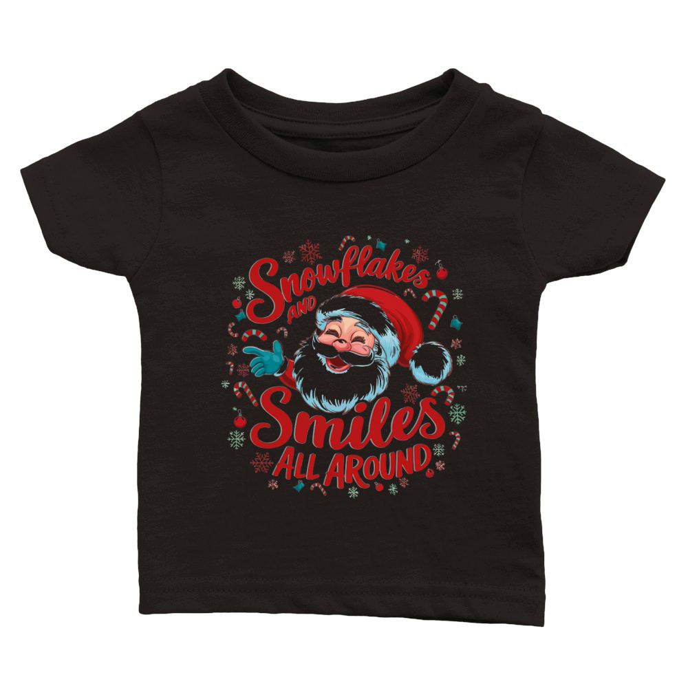 Snowflakes and smiles all around Classic Baby Crewneck T-shirt