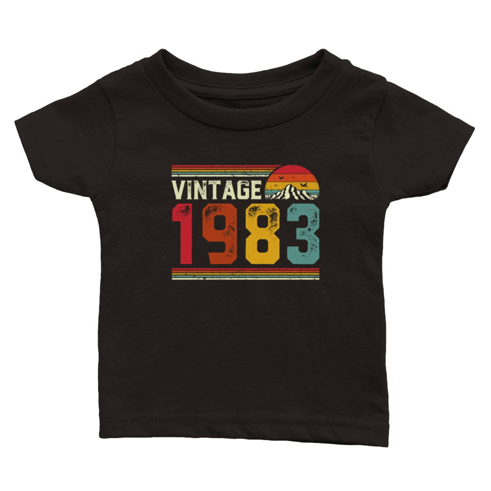 Vintage 1983 Retro Style 38th Birthday Gift Classic Baby Crewneck T-shirt